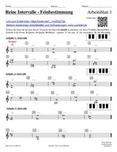 Reine Intervalle Feinbestimmung - Arbeitsblatt + Erklärvideo