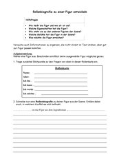 Rollenbiografie zu einer Figur entwickeln