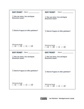 Exit-Ticket mit Handreichung