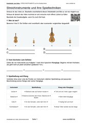 Streichinstrumente - kompaktes Material Erklärvideo+Arbeitsblatt+Scormpakete