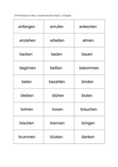 Verben - Wortkarten