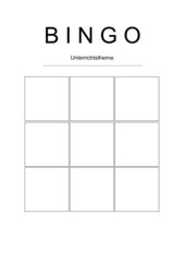 Bingo für den Unterricht