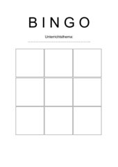 Arbeitsmaterialien Bingo 4teachers De