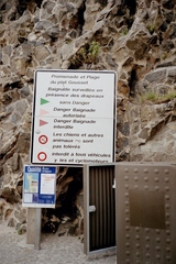 Französische Schilder #1 - Französisch, Straßenschild, Strand, plage, signe, danger, interdite