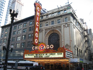 Chicago Theater - Gebäude, Sehenswürdigkeiten, USA, Chicago, Leuchtreklame