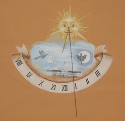 Sonnenuhr - Sonnenuhr, Uhr, Uhrzeit, Sonne, Zeit, Zeitmessung, Zeitangabe, Wetter, Licht, Schatten, Physik, Optik, römische Zahlen