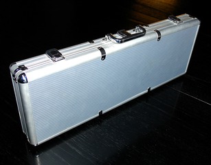 Koffer - Koffer, Aluminiumkoffer, Aluminium, silber, Quader, Prisma, Metall