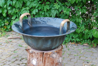 Wasserschüssel - Schüssel, blau, Wasser, Regenwasser