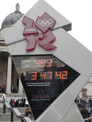 Noch 493 Tage - London, Uhr, Trafalgar Square, Olympische Spiele, Eröffnung