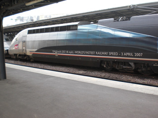 TGV 574,8 km/h - Frankreich, Landeskunde, TGV, Gare de l'Est, Geschwindigkeitsrekord, Hochgeschwindigkeitszug