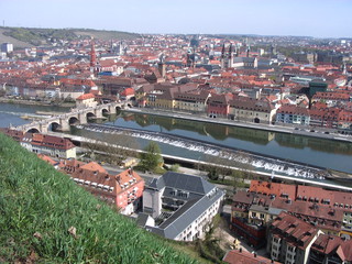 Würzburg - Würzburg, Festung, Altstadt, Main, Fluss, Alte Mainbrücke, Steinbrücke, Brücke, Stadt