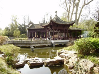 Chines. Garten Pavillion - Chinesischer Garten, Pavillion, Architektur