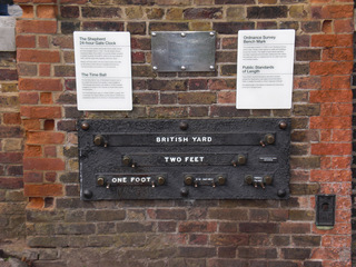 britische Standardmaße - Greenwich, Standardmaße, standard lengths, Royal Observatory, foot, yard, inch, Mathematik, Einheit