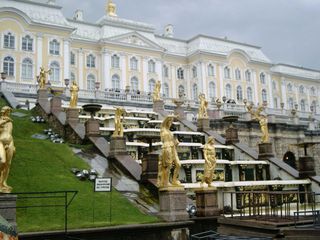 Peterhof - Palast - Peterhof, Museum, Russland, Sankt Petersburg, Landeskunde, Geschichte, Schloss, Palast, Gold, Zarenresidenz, Peter der Große