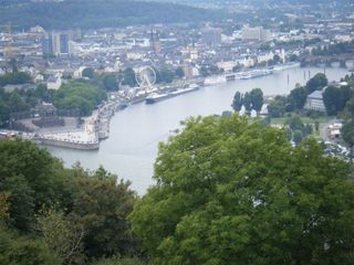 Deutsches Eck - Deutsches Eck, Koblenz, Rhein, Mosel, Festung, Fluss, Geschichte