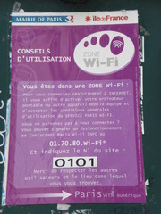 Zone Wi-Fi - Frankreich, civilisation, Paris, Wi-Fi, WLAN, zone, internet, ordinateur, Schild, panneau