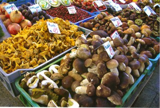 Pilze - Steinpilz, Pfifferling, Markt, Polen, Pilze