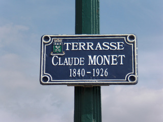 Étretat Terrasse Monet - Frankreich, civilisation, Schild, Straße, rue, panneau, terrasse, Claude Monet