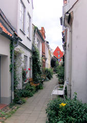 Lübeck, Gängeviertel #2 - Lübeck, Gänge, Gang, Gängeviertel, Straße, eng, schmal, malerisch, Mittelalter, Altstadt