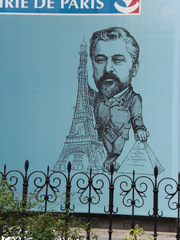 Gustave Eiffel - Frankreich, Paris, Gustave Eiffel, Eiffelturm, Tour Eiffel, Ingenieur, Karikatur