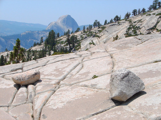 Yosemite National Park (USA)  - Geografie, Yosemite, Granit, Granitfelsen, Extremvegetation, Half-Dome, Hochgebirge, Hochland, Nationalpark, Fels, Stein, Gestein, zerklüftet, Kalifornien, Sierra Nevada, USA, UNESCO-Weltnaturerbe