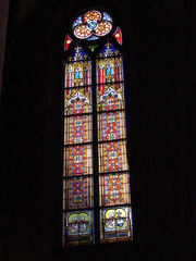 Oppenheimer Kirche #3 - Glaskunst, Kirchenfenster, Rosettfenster, bunt, Oppenheim, Kirche, Glasfenster, Glasscheiben, Bleiverglasung, Gotik, gotisch