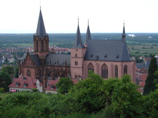Oppenheimer Kirche - Oppenheimer Kirche, Kirche, Kirchenbau, Gotik, gotisch, rot, Sandstein, Oppenheim, Wahrzeichen, Rheintal