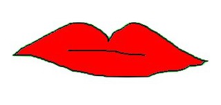 Lippen - Mund, Lippen, Lippe, Körperteil, Anlaut M, Anlaut L, küssen, rot, Zeichnung