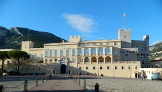 Fürstenpalast Monaco - Monaco, Fürstenpalast, Palast, Residenz, Palais Princier, Grimaldi, Westansicht, Panorama