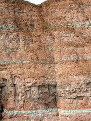 Felsen auf Helgoland - Felsen, Helgoland, Kalksandstein, Kreide, Buntsandstein, Eisen, Geologie, Kupfersulfat, Insel, Nordsee, Erosion