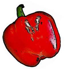 rote Paprika  - Paprika, rot, Frucht, Gemüse