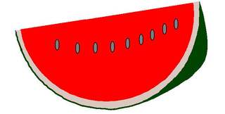 Melone als Stück - Melone, Melonen, Stück, Wassermelone, Kürbisgewächs, Frucht, Kern, Kerne, Anlaut M