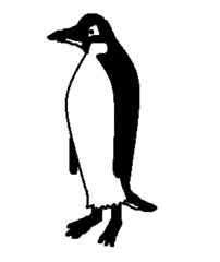 Pinguin - Pinguin, penguin, Wasservogel, Frack, Vogel, Meer, Zeichnung, Clipart