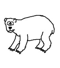Eisbär - Eisbär, Polarbär, Bär, polar bear, Polarregion, Arktis, Arctic, Arctic Circle, Meer, Zeichnung, Clipart