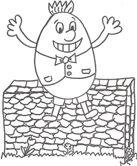 Humpty Dumpty - die Figur aus dem englischen Kinderreim - Humpty Dumpty, nursery rhyme, Kinderreim, Ei, Deutsch