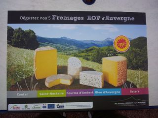 Reklametafel - Reklame, Tafel, fromages, Auvergne, Werbung, publicité, Käse