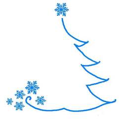 Grafik zur weihnachtlichen Illustration_gedreht - blau, weihnachtlich, Fest, Gestaltung, gestalten, Illustration, Baum, Schneeflocke, Advent