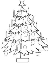 Weihnachtsbaum 3 - Weihnachtsbaum, Weihnachten, Advent, Stern, Christmas, Christmas tree, star, Christbaum, Wörter mit au, Wörter mit ei, Wörter mit ch