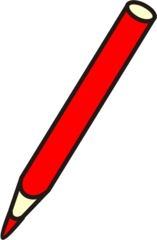 Buntstift rot - Bleistift, Farbstift, Holzstift, Stift, schreiben, malen, zeichnen, aufschreiben, notieren, Notiz, Anlaut St