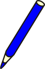 Buntstift blau - Bleistift, Farbstift, Holzstift, Stift, schreiben, malen, zeichnen, aufschreiben, notieren, Notiz, Anlaut St
