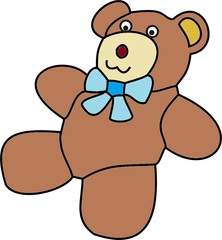 Teddy - Teddy, Bär, Spielzeug, Spielsachen, spielen, lieb, brummen, Anlaut T, Anlaut B, Illustration