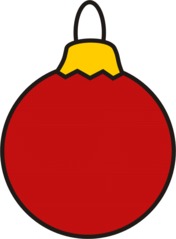 Christbaumkugel rot - Christbaumkugel, Kugel, Weihnachten, Weihnachtsschmuck, Baumschmuck, Christbaumschmuck, Anlaut K, Illustration
