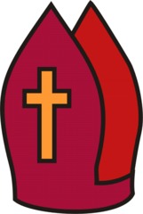 Nikolausmütze - Bischofsmütze, Bischof, Mitra, Anlaut B, Religion, Kopfbedeckung