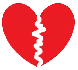 Herz #4 - Herz, Liebe, Love, verliebt, Zeichnung, Illustration, Glück, Paar, Gefühl, Unglück, gebrochen, Trennung, Trauer, Liebeskummer, Eifersucht, traurig, Traurigkeit, Enttäuschung
