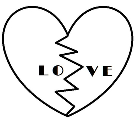 Herz #9 - Herz, Liebe, Love, verliebt, Zeichnung, Illustration, Glück, Paar, Gefühl, Unglück, gebrochen, Trennung, Trauer, Liebeskummer, Eifersucht, traurig, Traurigkeit, Enttäuschung