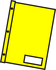 Schnellhefter gelb - Mappe, Hefter, einheften, ordnen, Papier, Blatt, sammeln, Anlaut M, Anlaut Sch
