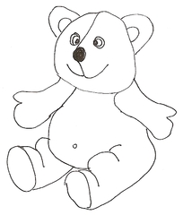Teddy - Teddy, Bär, Spielsachen, Spielzeug, Schmusetier, spielen, lieb, brummen, Anlaut T, Anlaut B