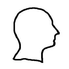 Profil Kopf - rechts - Kopf, Profil, Körperteil, seitlich, Seitenansicht, Umriss, Kontur, rechts
