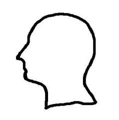 Profil Kopf  - links - Kopf, Profil, Körperteil, seitlich, Seitenansicht, Umriss, Kontur, links