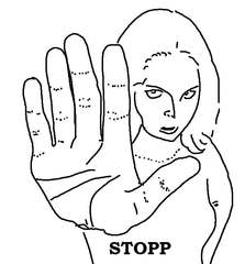 Mädchen mit Handzeichen 